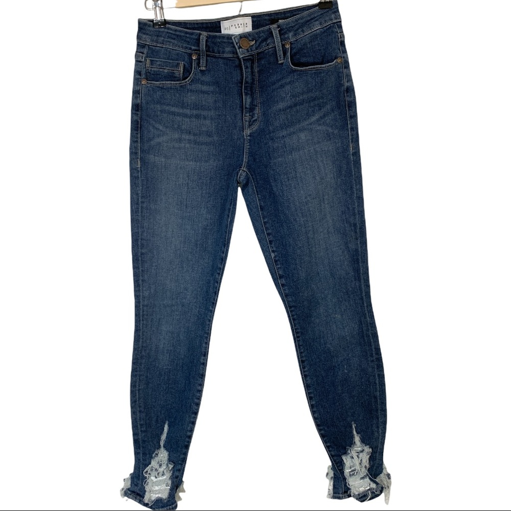 PARKER SMITH Ava Crop Skinny Jeans Blue Size 26 - Picture 2 of 13